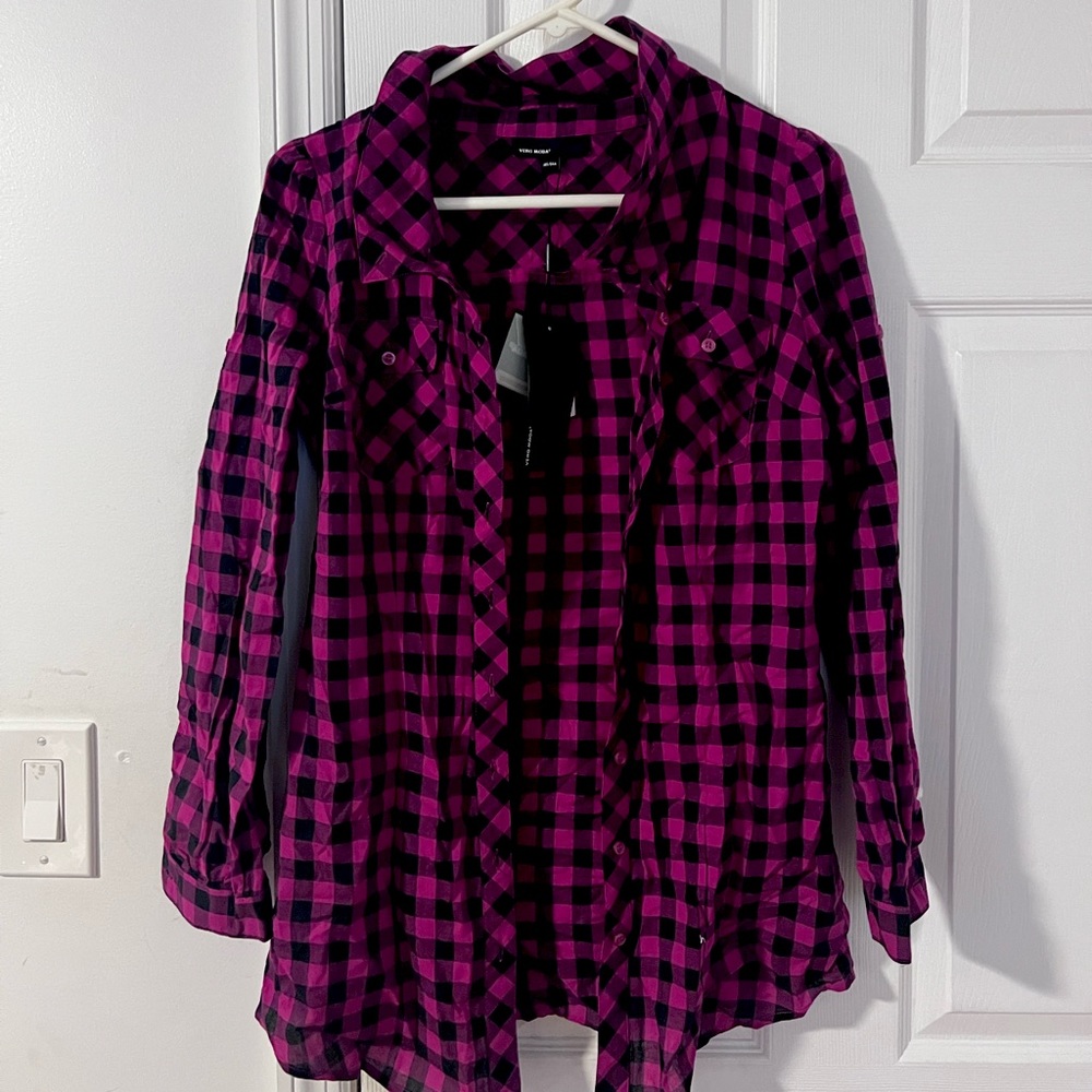 Korean Style Purple Button Down